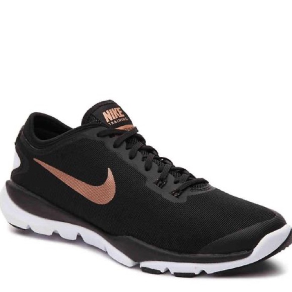 NIKE Flex Supreme TR 4 Bronze / Rose Gold and Black ladies running shoes sneaker